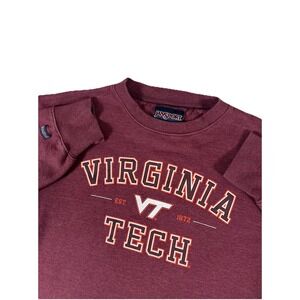 Jansport‎ Virginia Tech Hokies Maroon Fleece Lined Pullover Sweatshirt Men's M